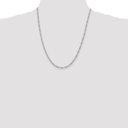 22 Inch Sterling Silver 2.85mm Figaro Chain