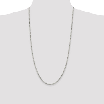 28 Inch Sterling Silver 2.85mm Figaro Chain