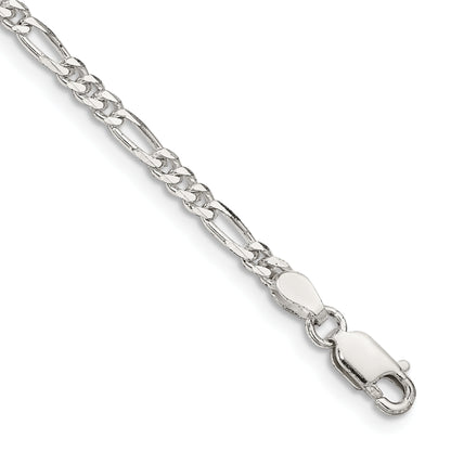 8 Inch Sterling Silver 2.85mm Figaro Chain