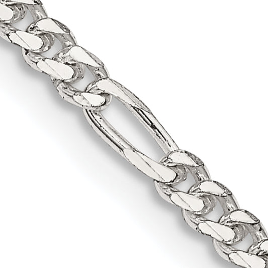 14 Inch Sterling Silver 2.85mm Figaro Chain