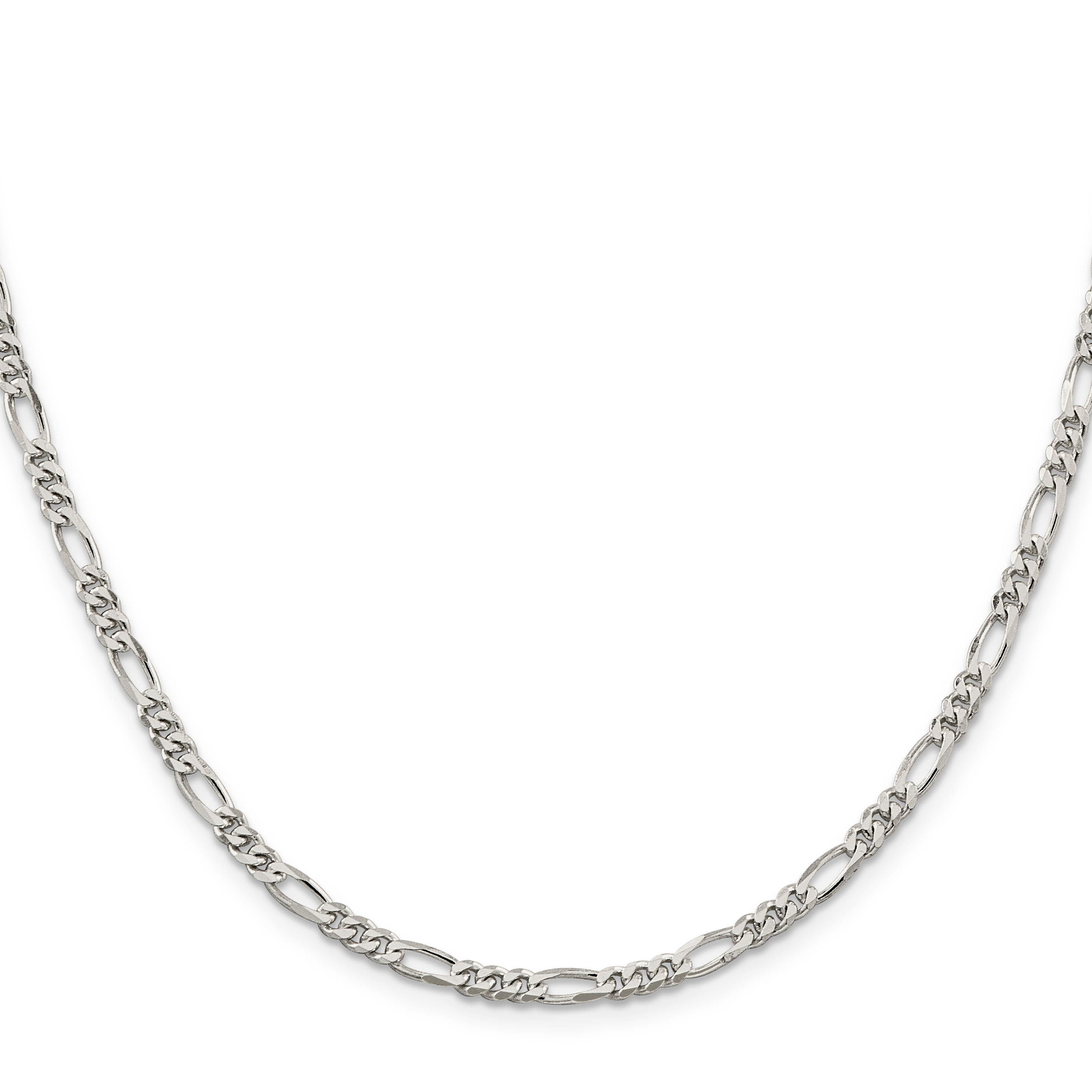 22 Inch Sterling Silver 3.5mm Figaro Chain