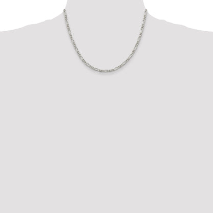 18 Inch Sterling Silver 3.5mm Figaro Chain