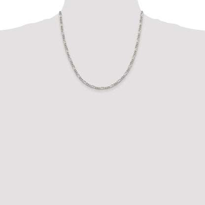 20 Inch Sterling Silver 3.5mm Figaro Chain