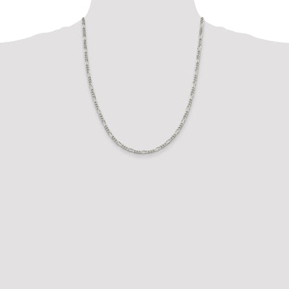 22 Inch Sterling Silver 3.5mm Figaro Chain