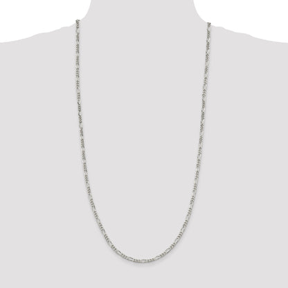 30 Inch Sterling Silver 3.5mm Figaro Chain
