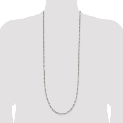 36 Inch Sterling Silver 3.5mm Figaro Chain