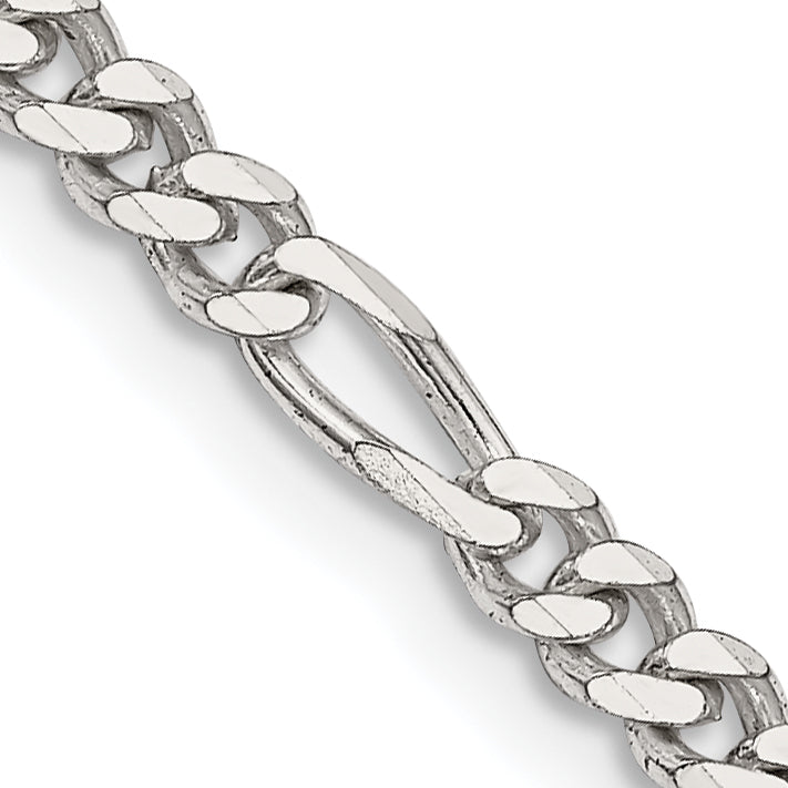 22 Inch Sterling Silver 3.5mm Figaro Chain