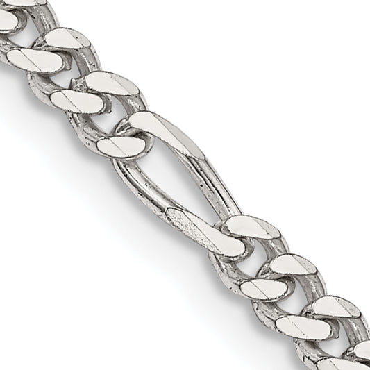 22 Inch Sterling Silver 3.5mm Figaro Chain