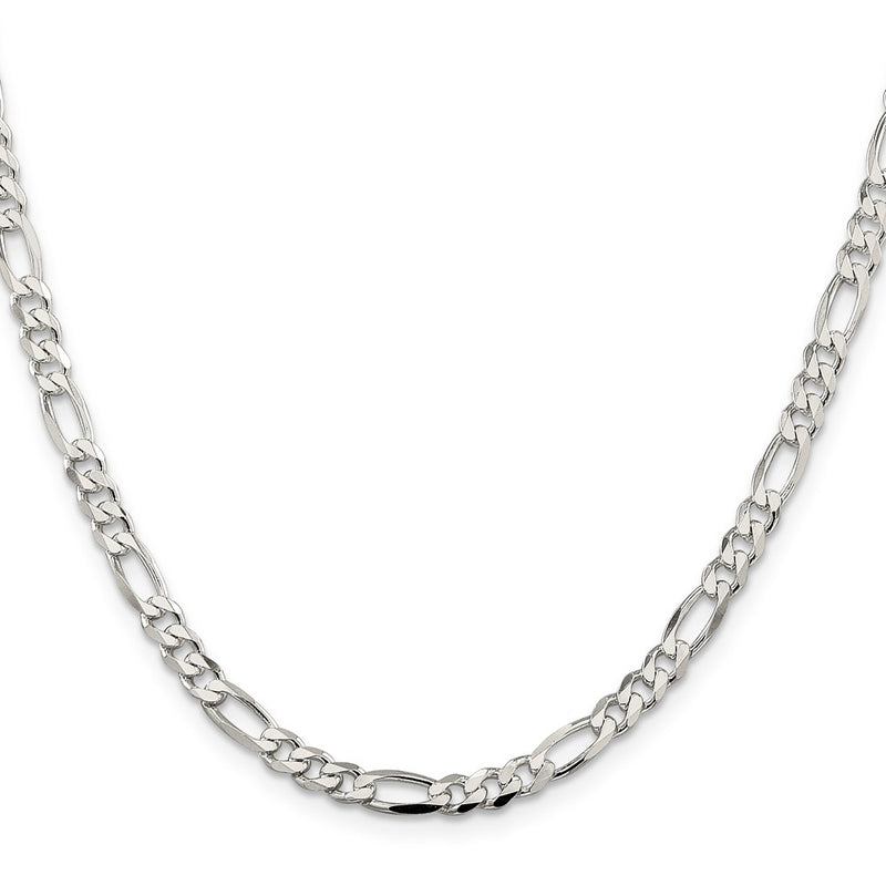 Sterling Silver 4.5mm Figaro Chain Necklace