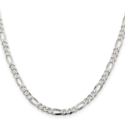 30 Inch Sterling Silver 4.5mm Figaro Chain