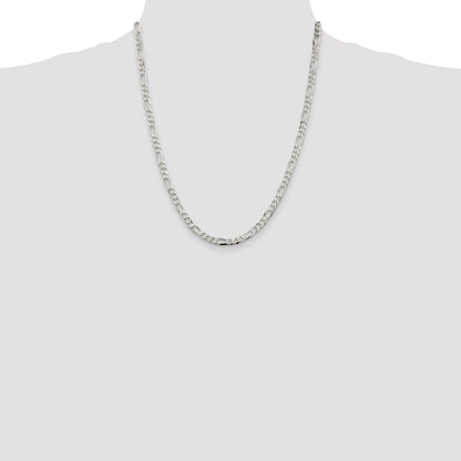 22 Inch Sterling Silver 4.5mm Figaro Chain
