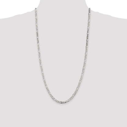 28 Inch Sterling Silver 4.5mm Figaro Chain