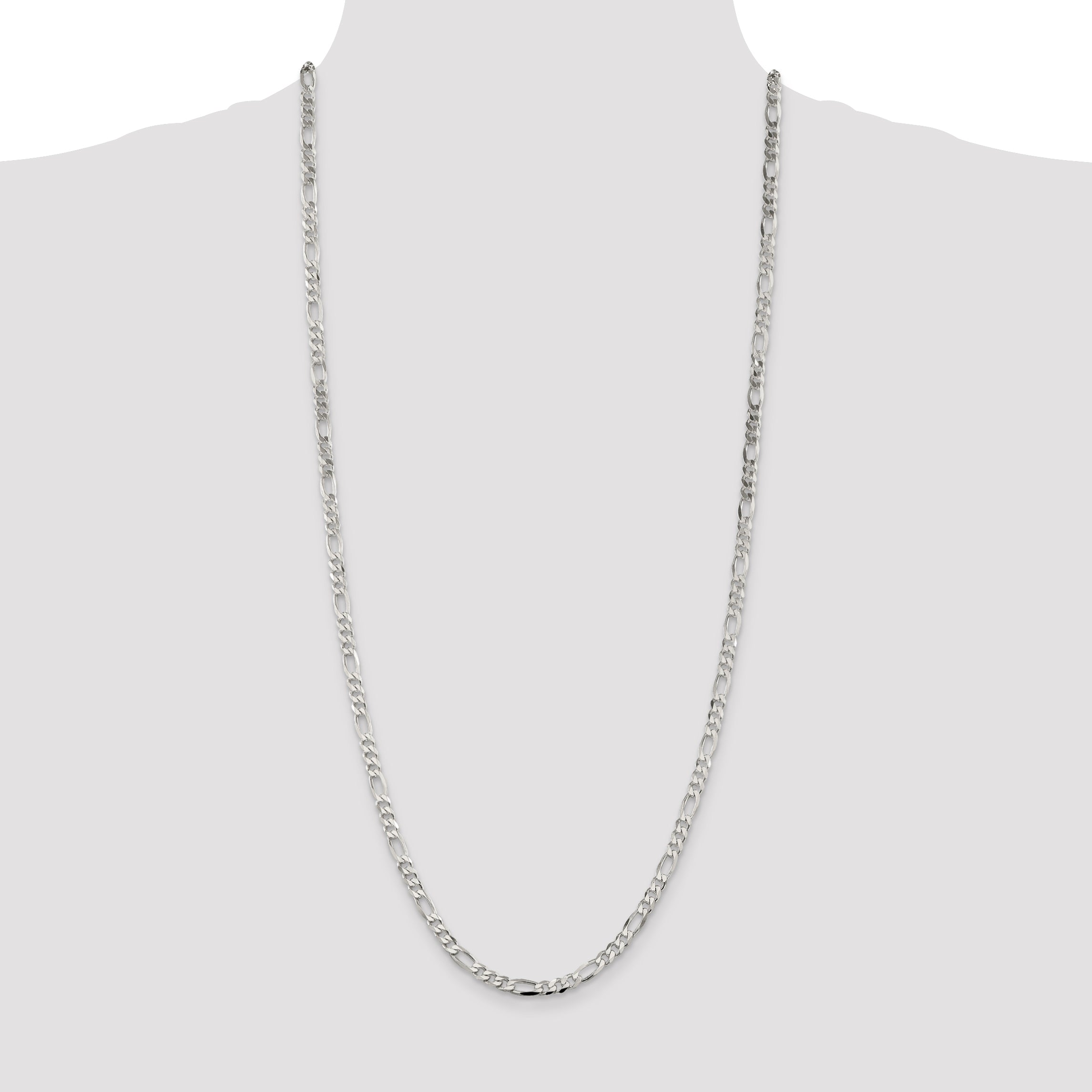 30 Inch Sterling Silver 4.5mm Figaro Chain