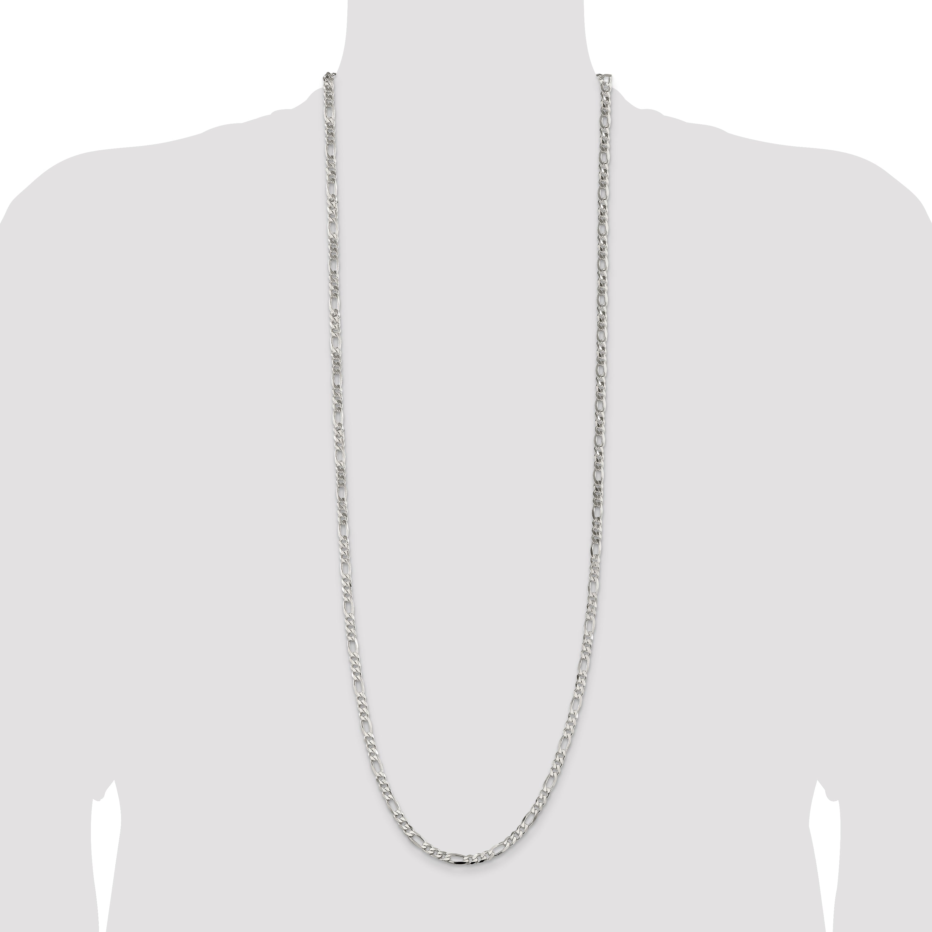 36 Inch Sterling Silver 4.5mm Figaro Chain