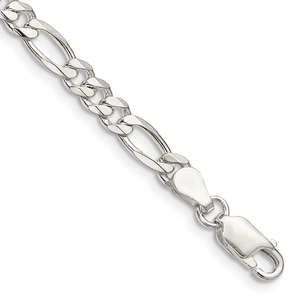 Sterling Silver 4.5mm Figaro Chain Anklet