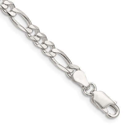 Sterling Silver 4.5mm Figaro Chain Anklet