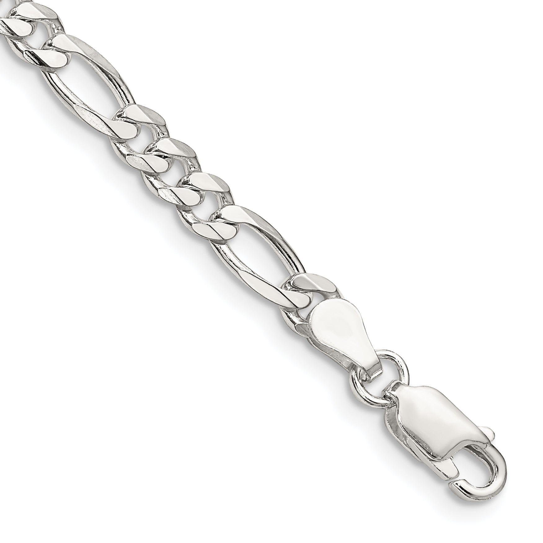 9 Inch Sterling Silver 4.5mm Figaro Chain