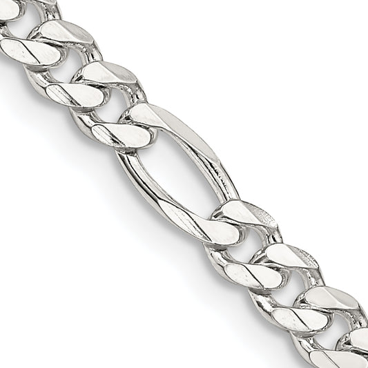26 Inch Sterling Silver 4.5mm Figaro Chain