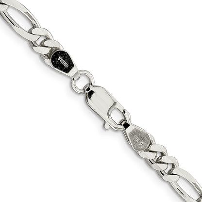 24 Inch Sterling Silver 5.5mm Figaro Chain