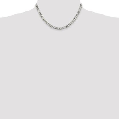 16 Inch Sterling Silver 5.5mm Figaro Chain