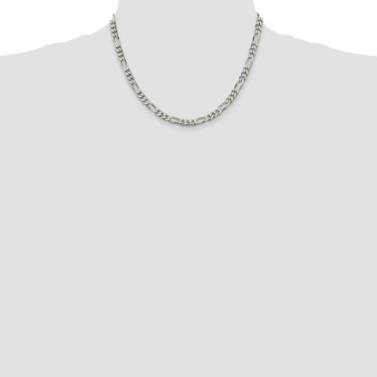 18 Inch Sterling Silver 5.5mm Figaro Chain