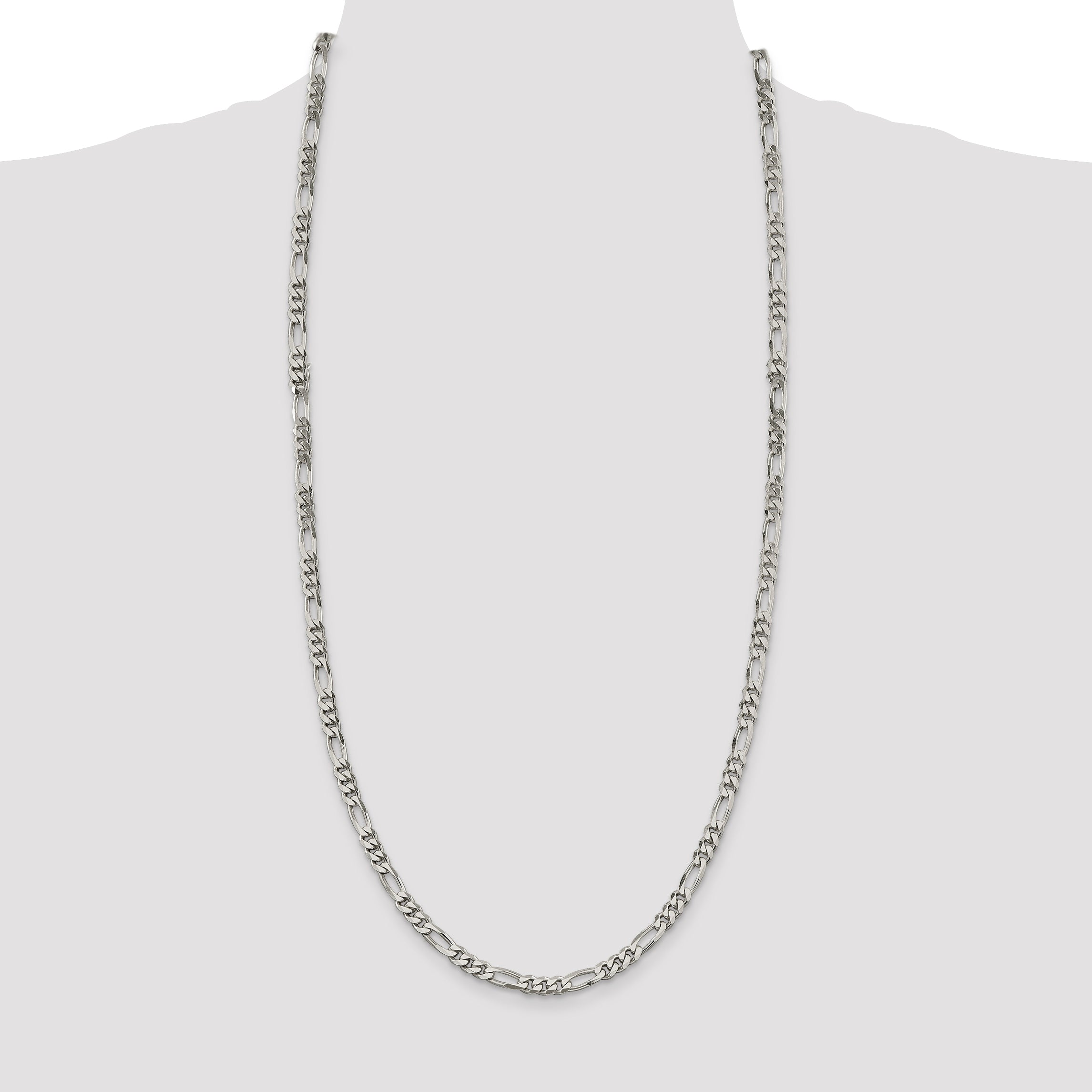 30 Inch Sterling Silver 5.5mm Figaro Chain