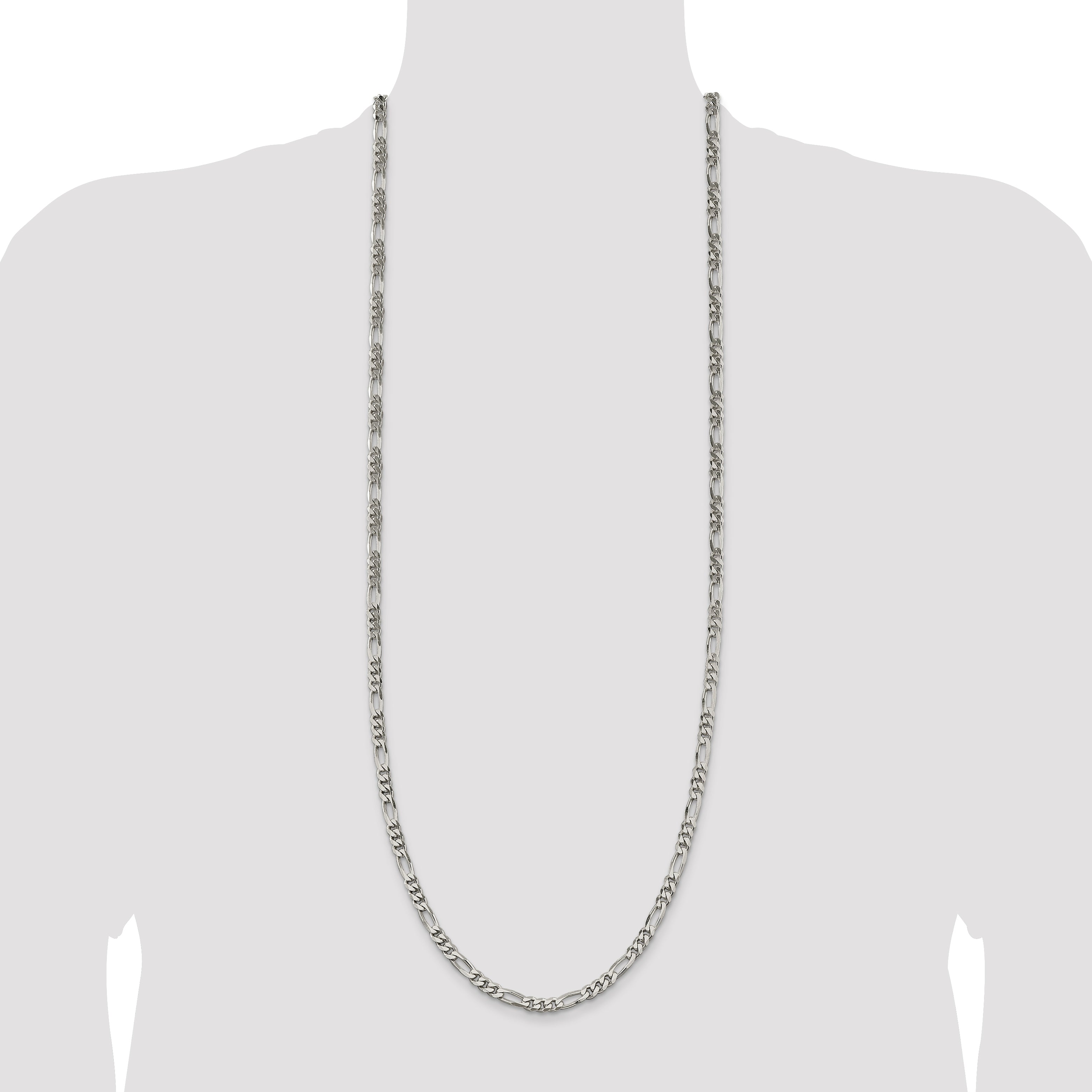 36 Inch Sterling Silver 5.5mm Figaro Chain