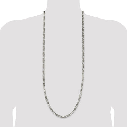 36 Inch Sterling Silver 5.5mm Figaro Chain