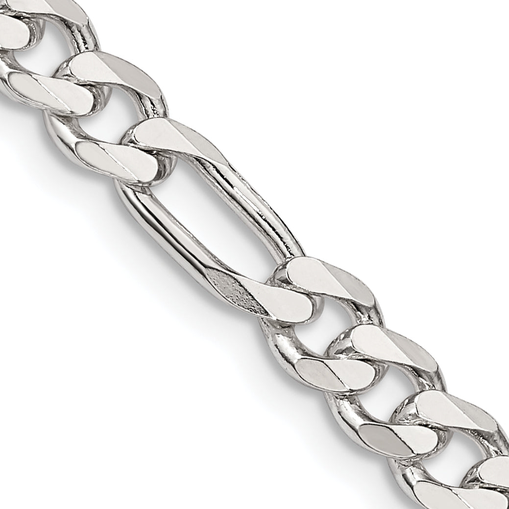 22 Inch Sterling Silver 5.5mm Figaro Chain