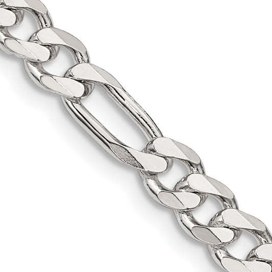 22 Inch Sterling Silver 5.5mm Figaro Chain