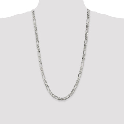 28 Inch Sterling Silver 6.75mm Figaro Chain