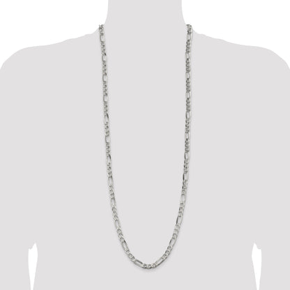36 Inch Sterling Silver 6.75mm Figaro Chain