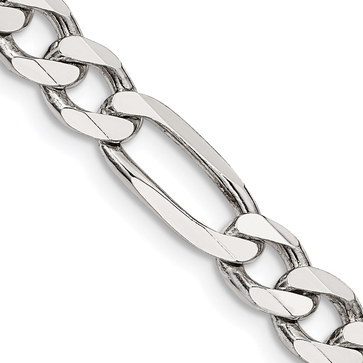 24 Inch Sterling Silver 6.75mm Figaro Chain