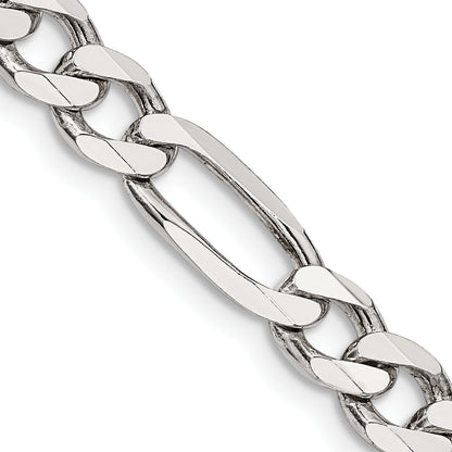 24 Inch Sterling Silver 6.75mm Figaro Chain