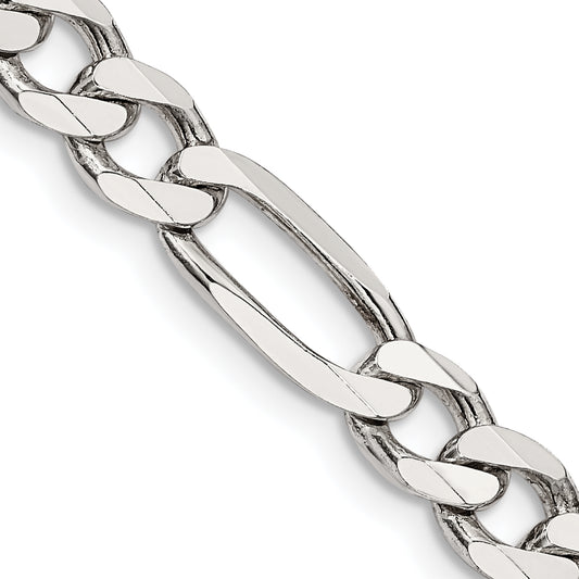 18 Inch Sterling Silver 6.75mm Figaro Chain