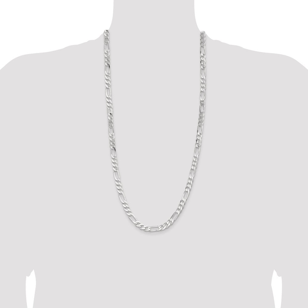 30 Inch Sterling Silver 7.5mm Figaro Chain Necklace