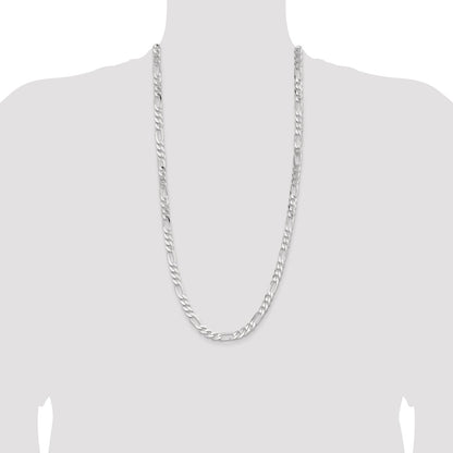 30 Inch Sterling Silver 7.5mm Figaro Chain Necklace
