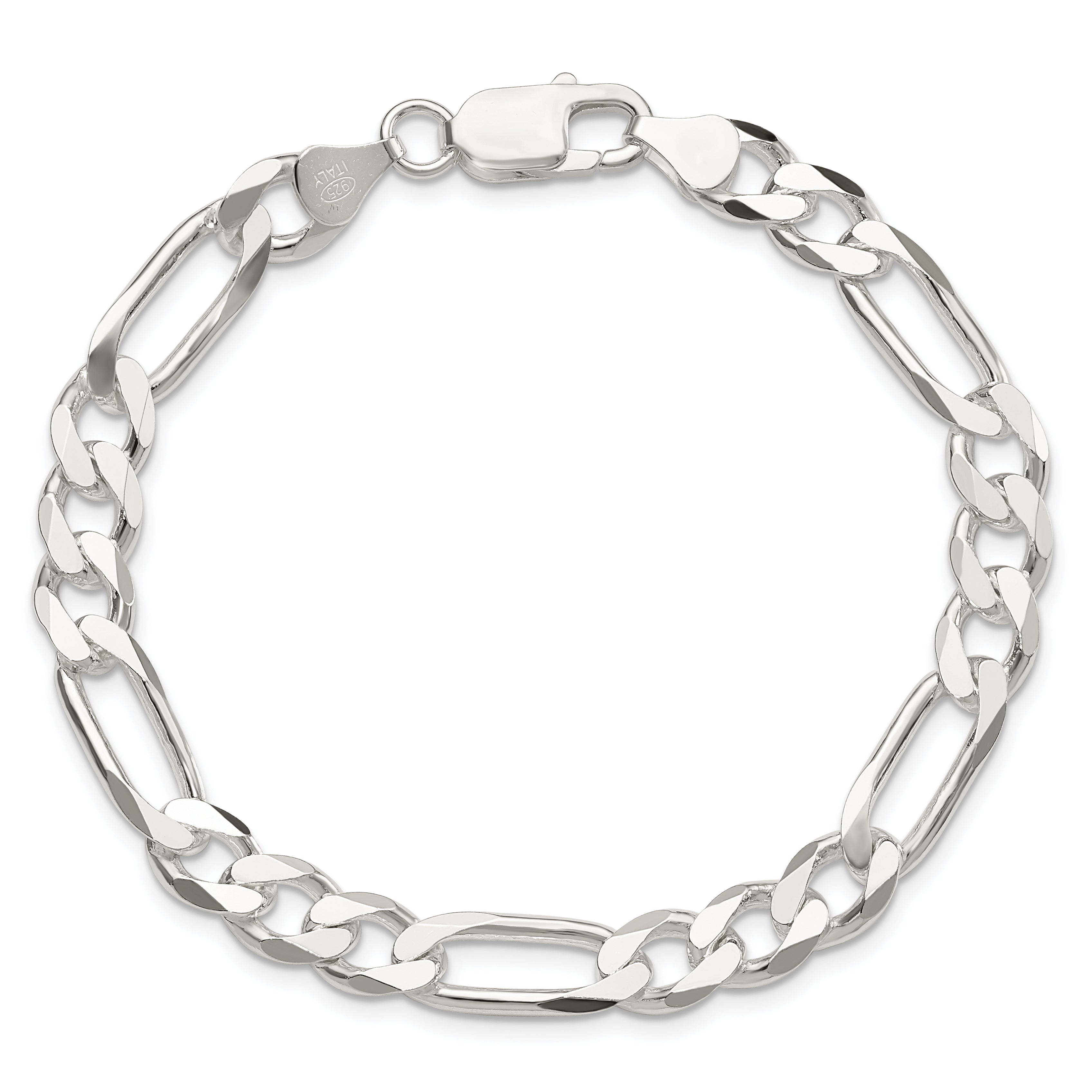 7 Inch Sterling Silver 7.5mm Figaro Chain