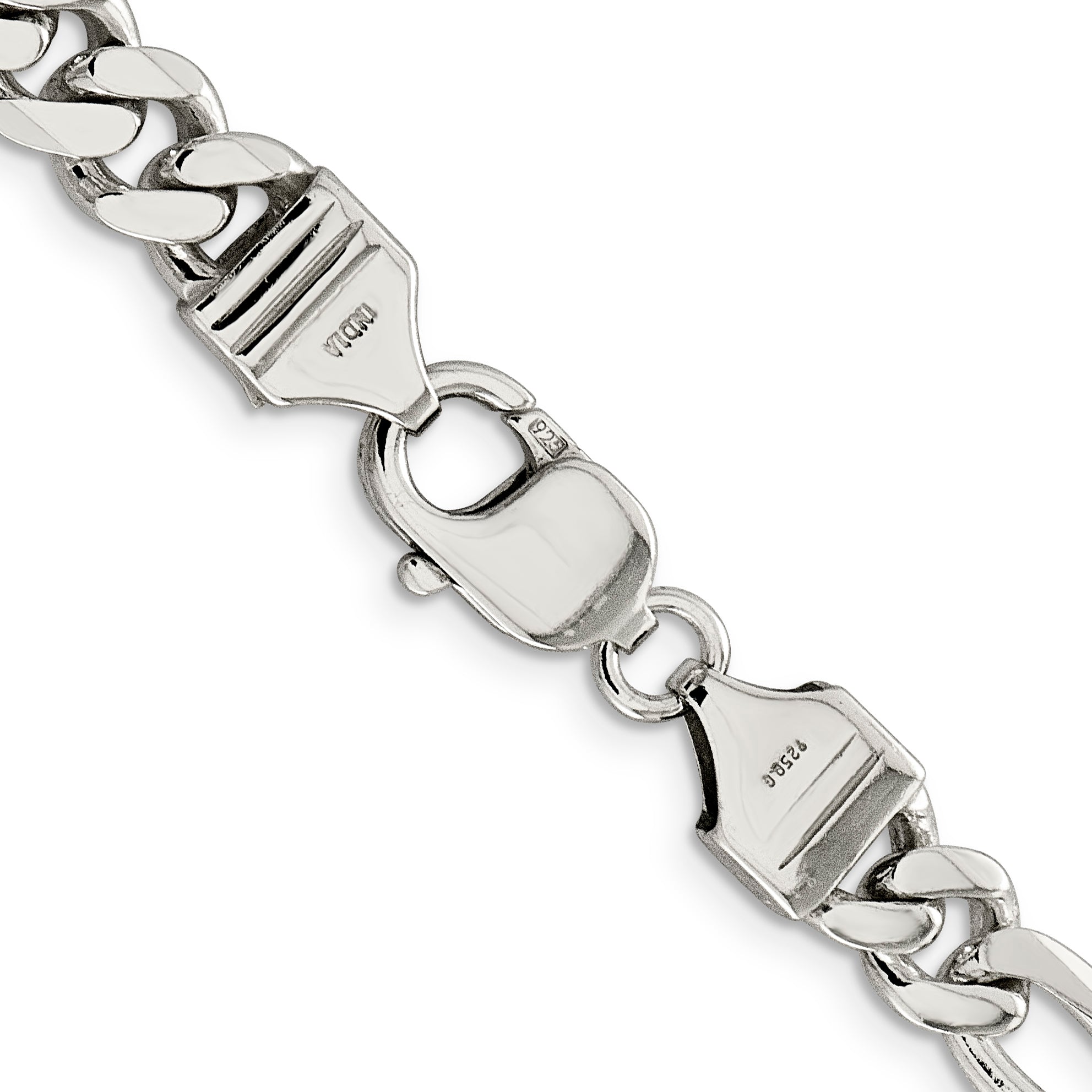 18 Inch Sterling Silver 8mm Figaro Chain