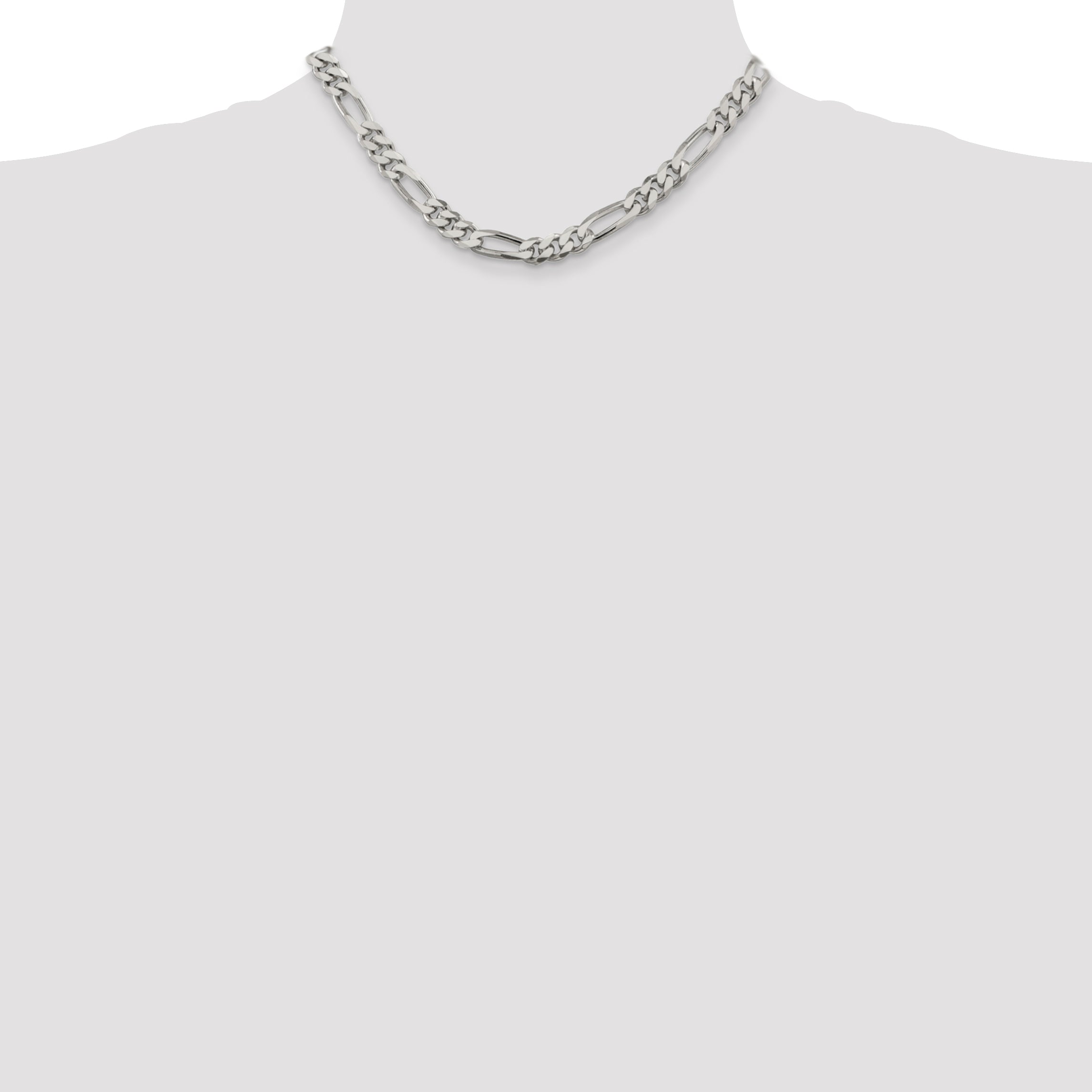 16 Inch Sterling Silver 8mm Figaro Chain