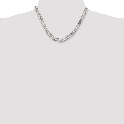 18 Inch Sterling Silver 8mm Figaro Chain