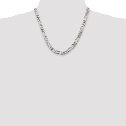 20 Inch Sterling Silver 8mm Figaro Chain