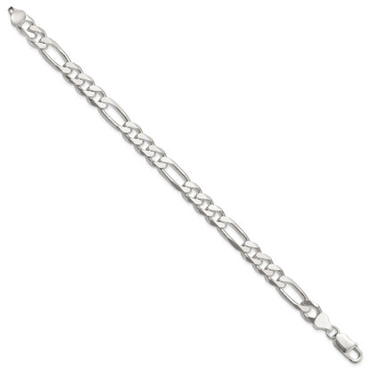 8 Inch Sterling Silver 8mm Figaro Chain