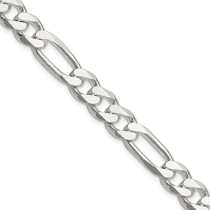 36 Inch Sterling Silver 8mm Figaro Chain