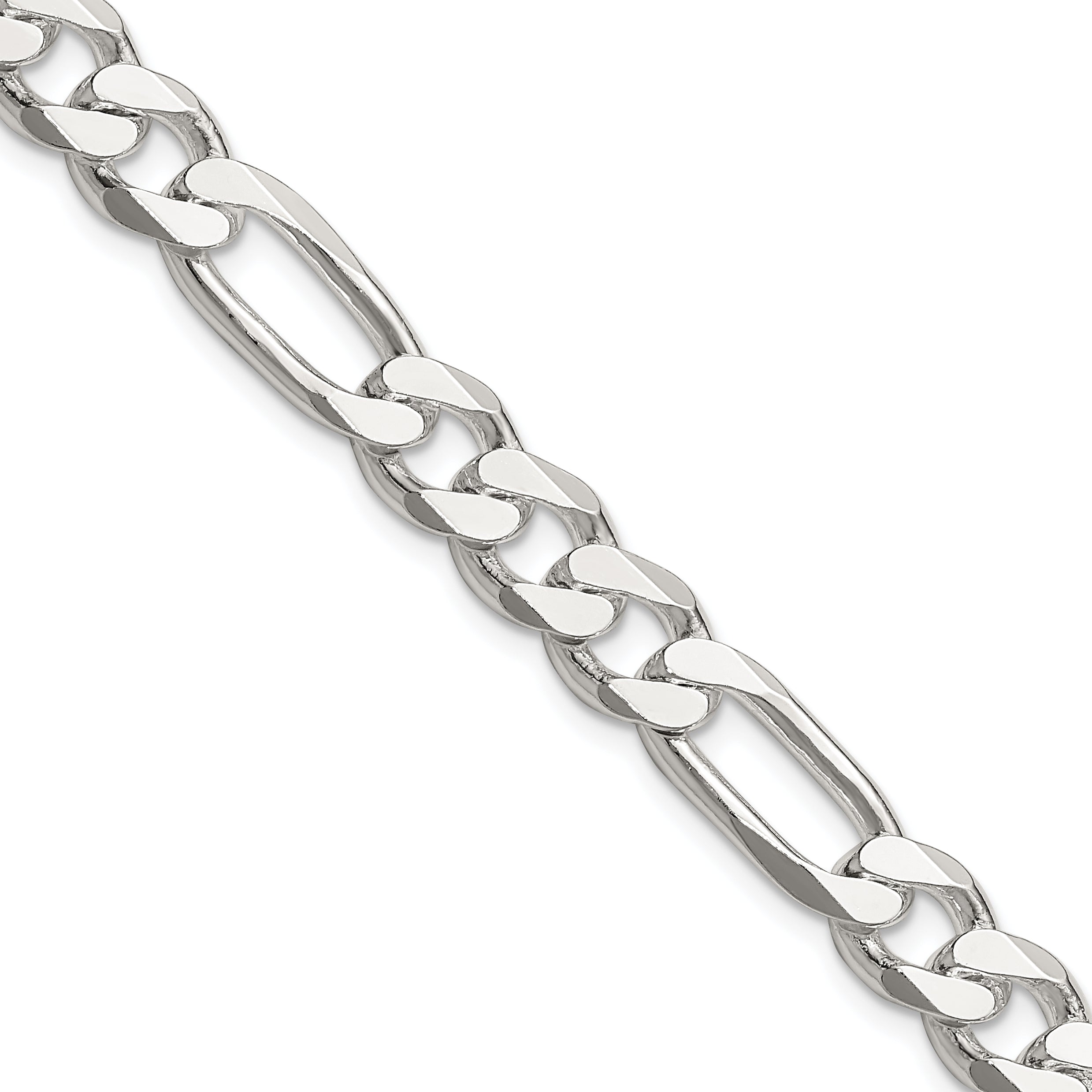 20 Inch Sterling Silver 8mm Figaro Chain