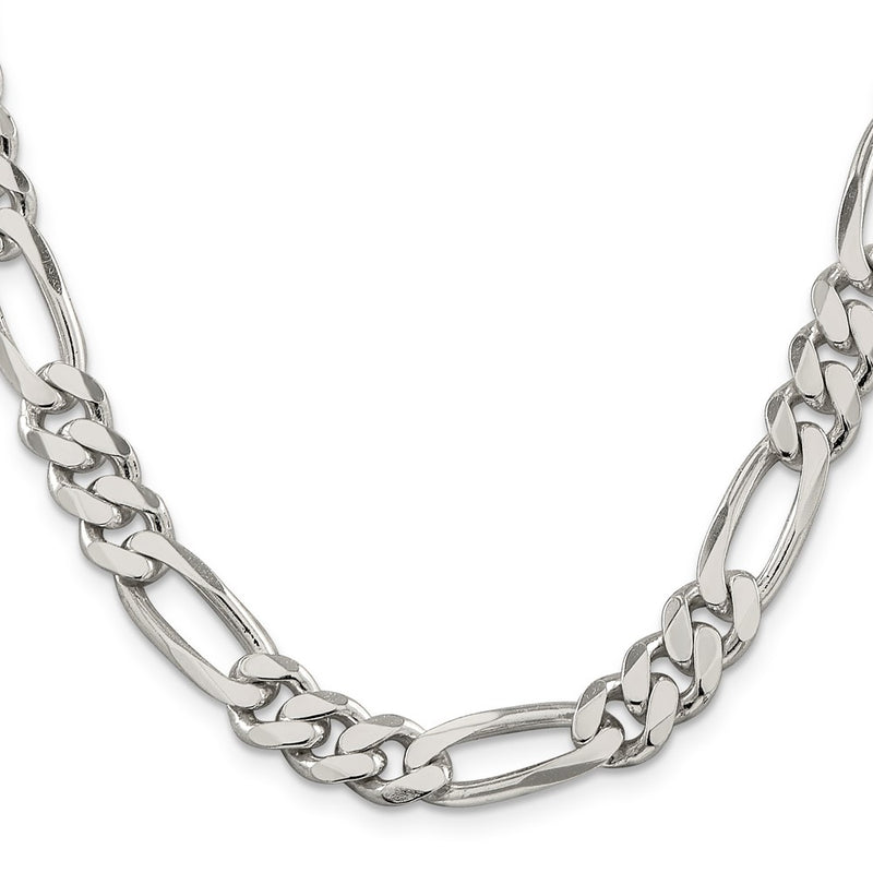 Sterling Silver 9mm Figaro Chain Necklace