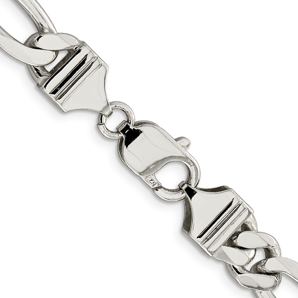 36 Inch Sterling Silver 9mm Figaro Chain Necklace
