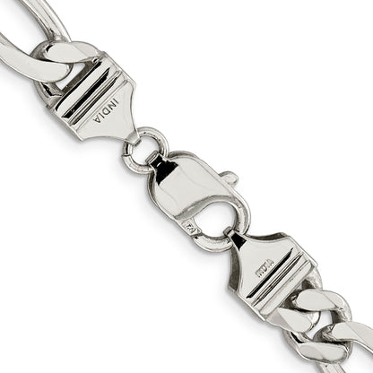 36 Inch Sterling Silver 9mm Figaro Chain