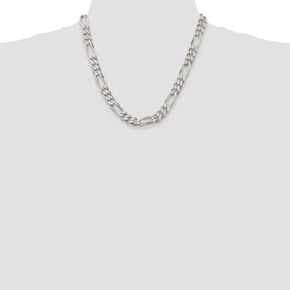 20 Inch Sterling Silver 9mm Figaro Chain