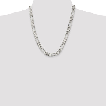 22 Inch Sterling Silver 9mm Figaro Chain